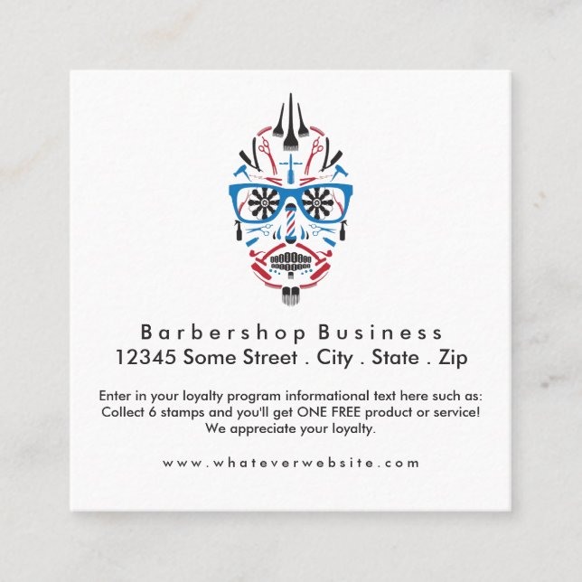 loyalty barbershop sugar skull card (Front)