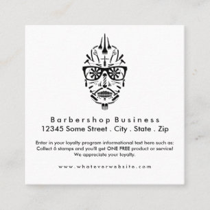 loyalty barbershop sugar skull card