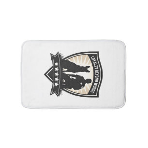 Loyalty Beyond Words Vintage K9 Police Badge Vecto Bath Mat