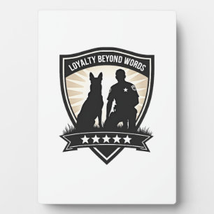 Loyalty Beyond Words Vintage K9 Police Badge Vecto Plaque
