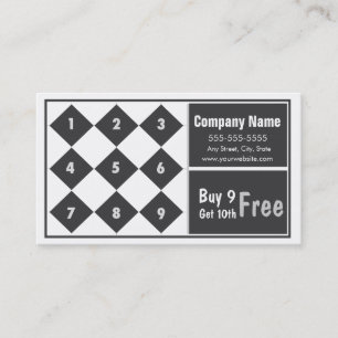 Loyalty Business Card Punch Card