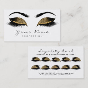 Loyalty Card 10 Makeup Lashes Extension Chocolate