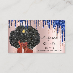 Loyalty Card 10 Punch Curly Hair Drips Rose