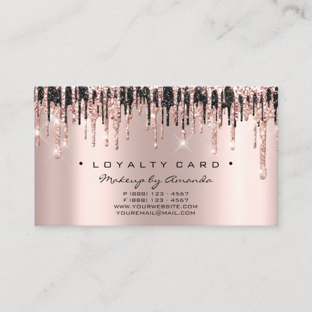 Loyalty Card 6 Punch Makeup Artist Beauty Studio (Front)