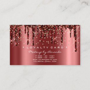 Loyalty Card 6 Punch Makeup Artist Confetti Drip