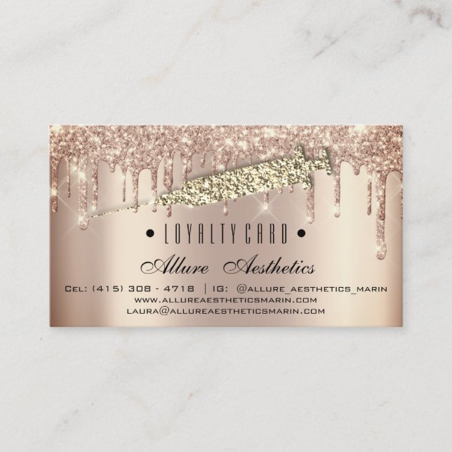 Loyalty Card 6 Punch Makeup Artist Syringe (Front)