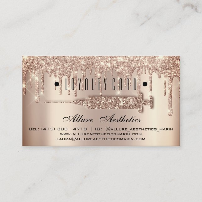 Loyalty Card 6 Punch Makeup Artist Syringe B12 (Front)