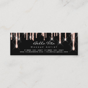 Loyalty Card 6 Punch Makeup Beauty Heart Rose Blac