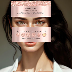 Loyalty Card 6 Punch Makeup Beauty Heart Rose Lux
