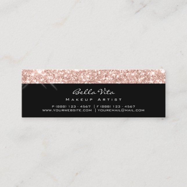 Loyalty Card 6 Punch Makeup Beauty Rose Black Spar (Front)