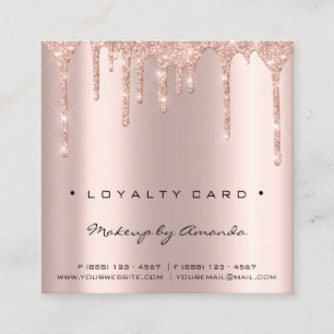 Loyalty Card 6 Punch Makeup Eyelash Heart Rose