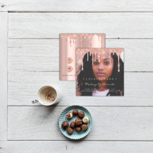 Loyalty Card 6 Punch Makeup Eyelash Photo Drips