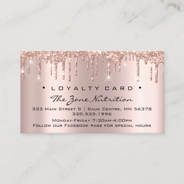 Loyalty Card 6 Punch Nutrition Health Medicine (Front)