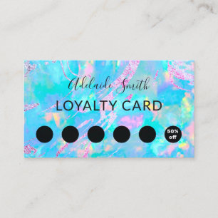 loyalty card aqua opal gemstone