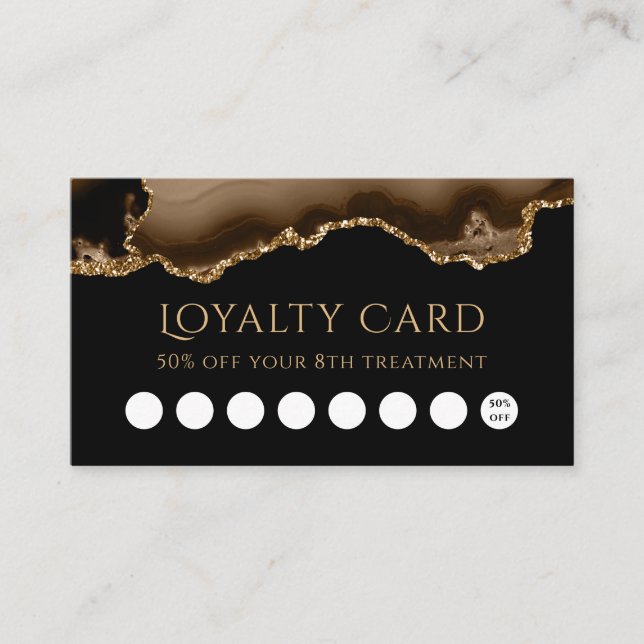 loyalty card brown and gold agate (Front)