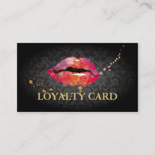 Loyalty Card Colourful Lips Makeup Beauty Salon