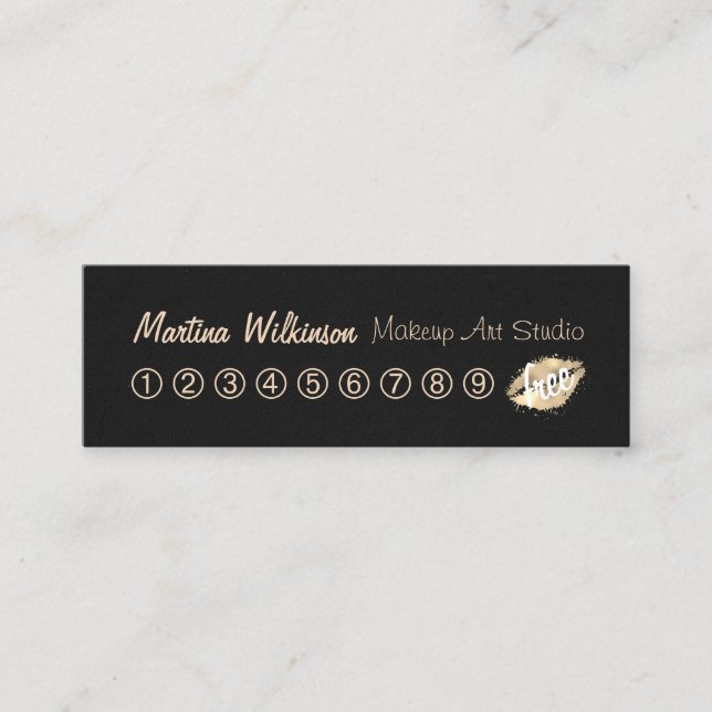 Loyalty card elegant classy black gold cover (Front)