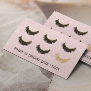Loyalty Card   Lashes Makeup Artist Blush Pink