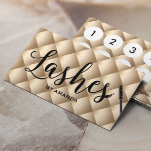 Loyalty Card   Lashes Makeup Artist Luxury Gold