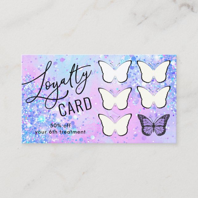 loyalty card lavender butterfly (Front)