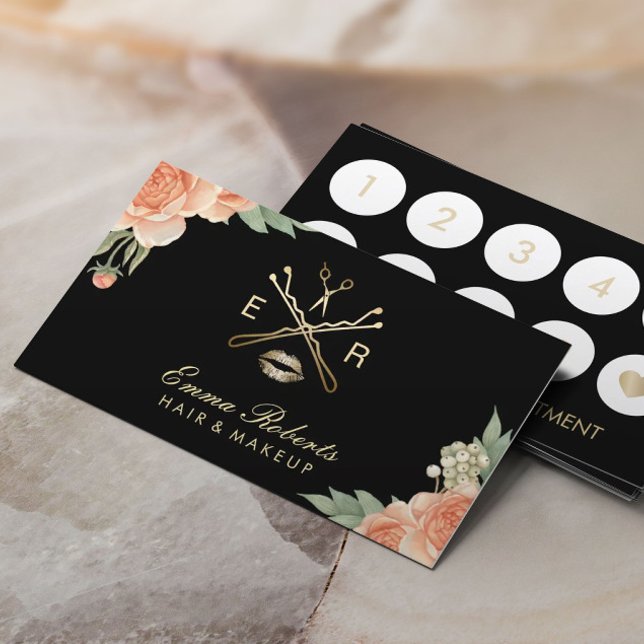 Loyalty Card | Makeup Artist Hair Stylist Floral (Creator Uploaded)