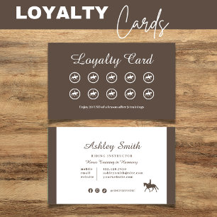 Loyalty Card Modern Trendy Horse Training