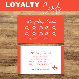 Loyalty Card Modern Trendy Horse Training