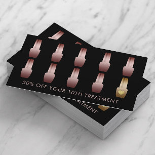 Loyalty Card Nail Salon Rose Gold Manicurist