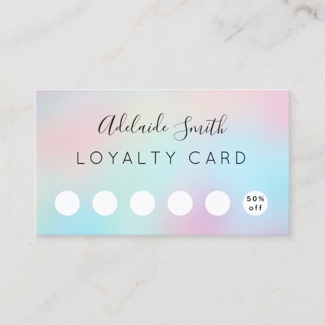 loyalty card pastel colours (Front)
