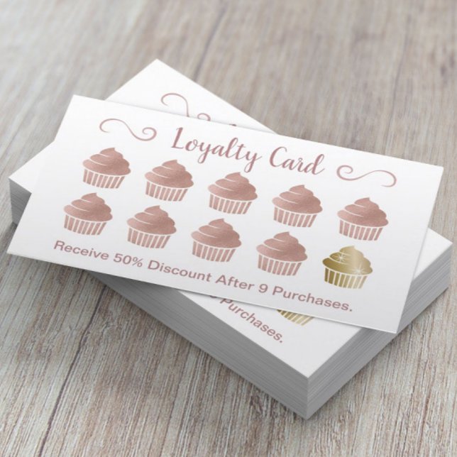 Loyalty Card | Rose Gold Cupcakes Pastry Bakery (Creator Uploaded)