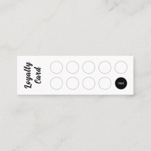Loyalty Card, simple Retro script typography
