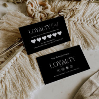 Loyalty Card Template, Boho Customer Loyalty Cards