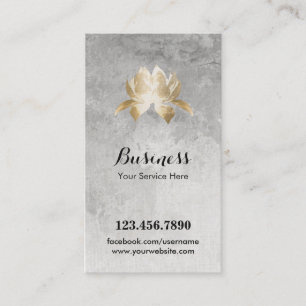 Loyalty Cards Gold Lotus Yoga Meditation Massage