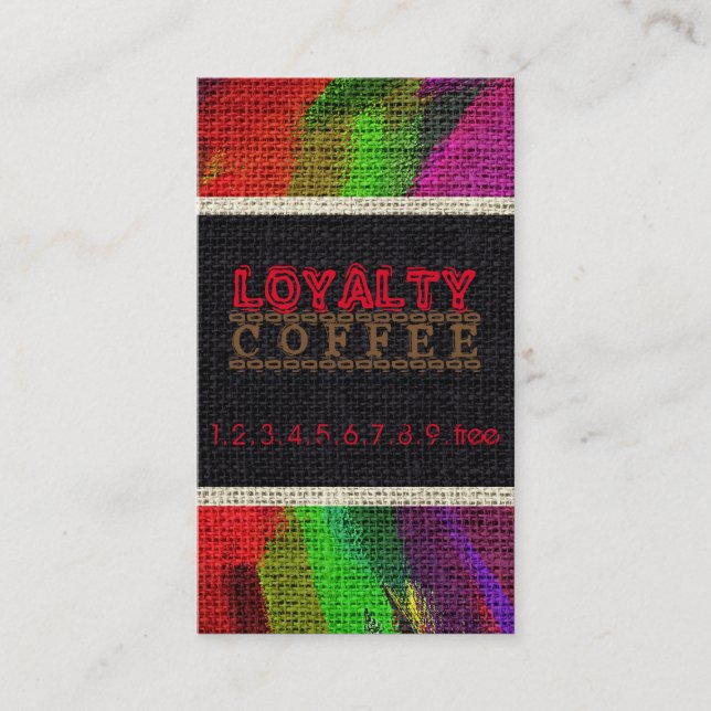 Loyalty Coffee Punch Burlap Look #12 (Front)