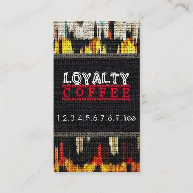 Loyalty Coffee Punch Burlap Look #19 Card (Front)
