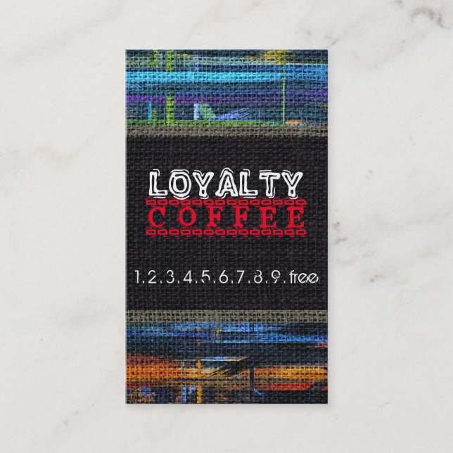 Loyalty Coffee Punch Burlap Look #20 Card (Front)