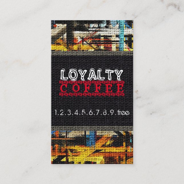 Loyalty Coffee Punch Burlap Look #20 Card (Front)