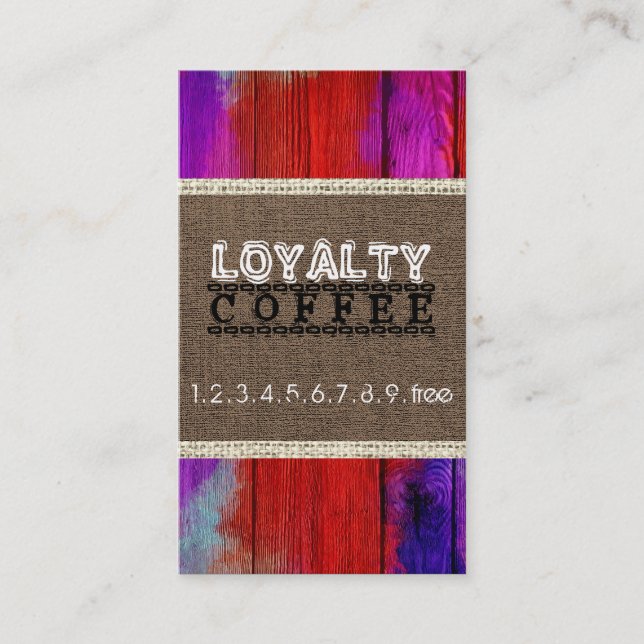 Loyalty Coffee Punch Burlap Look #25 Card (Front)