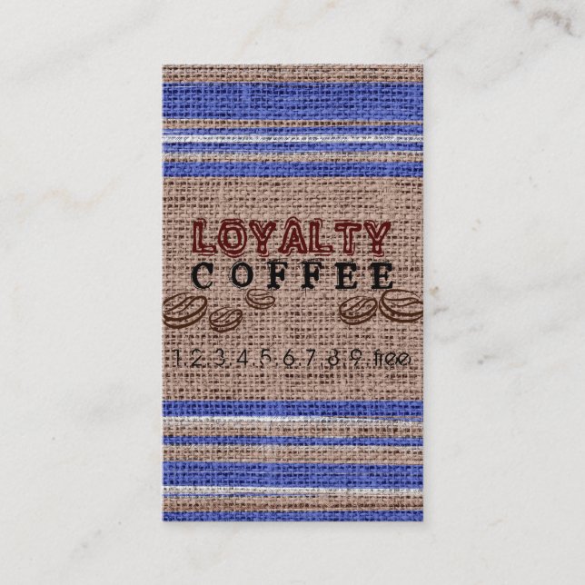 Loyalty Coffee Punch Burlap Look #4 Card (Front)