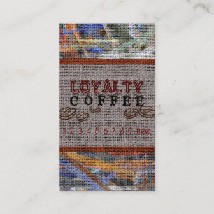 Loyalty Coffee Punch Burlap Look #7 Card