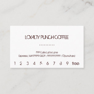Loyalty Coffee Punch-Card