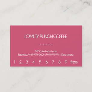 Loyalty Coffee Punch-Card