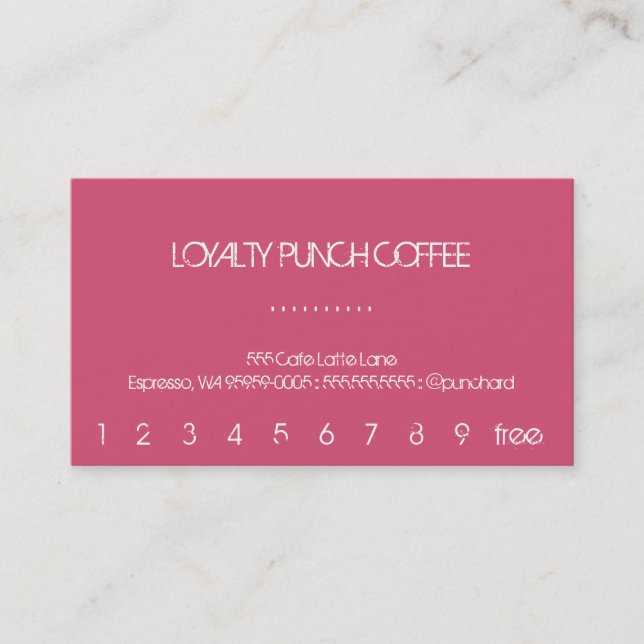 Loyalty Coffee Punch-Card (Front)