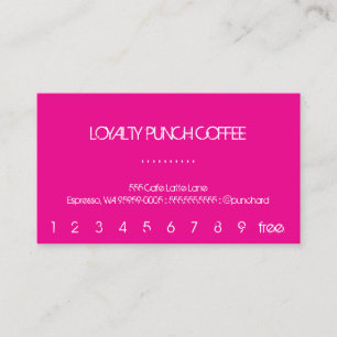 Loyalty Coffee Punch-Card Card