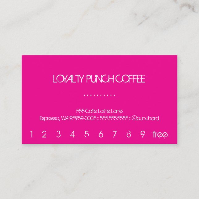 Loyalty Coffee Punch-Card Card (Front)