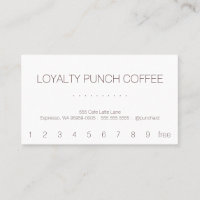 Loyalty Coffee Punch-Card