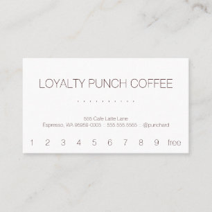 Loyalty Coffee Punch-Card Card
