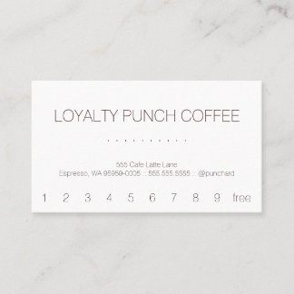 Loyalty Coffee Punch-Card Card