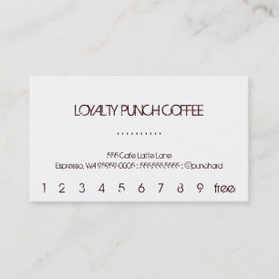Loyalty Coffee Punch-Card Card