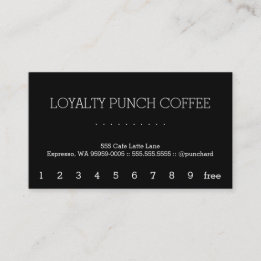 Loyalty Coffee Punch-Card Stymie Card